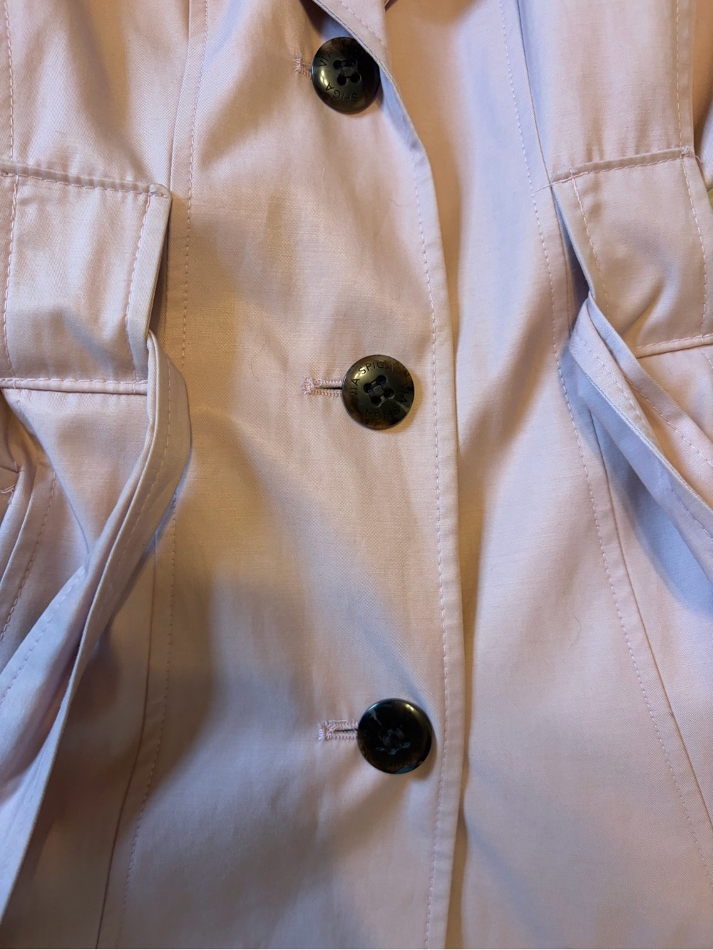 Via Spiga Hooded Trench Coat in Blush - Picture 4 of 5